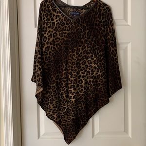 Leopard Print Poncho